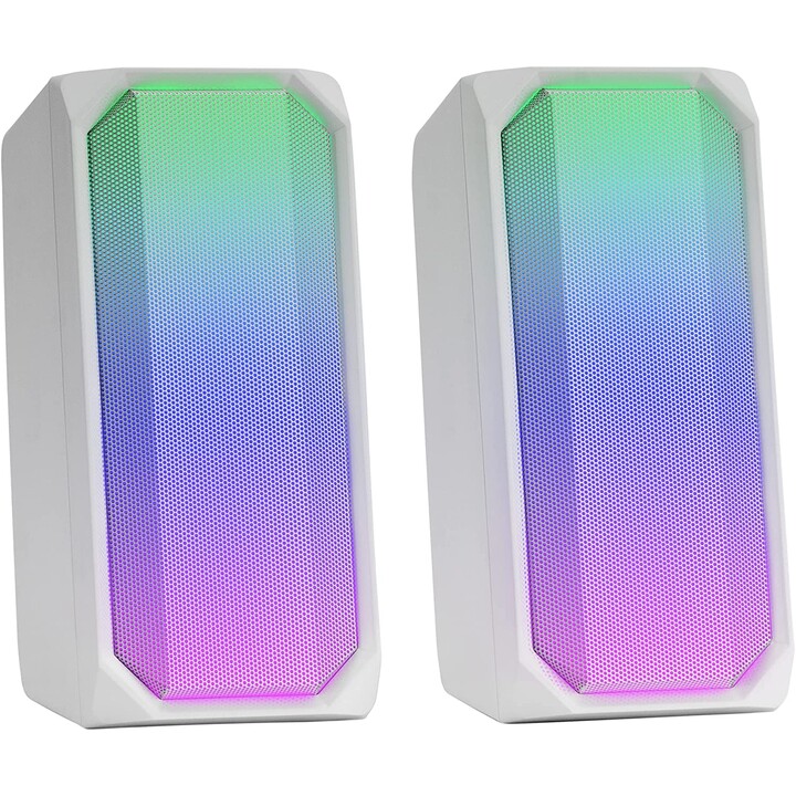 MARS GAMING MSRGBW gaming speakers Bluetooth 2.0 15W white