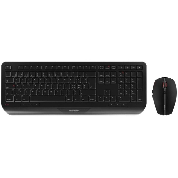 CHERRY GENTIX desktop wireless keyboard and mouse black