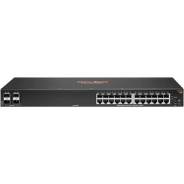 Commutateur HPE Aruba 6100 24G 4SFP+ géré de niveau 3 + flux d'air latéral 4x1/10 Gigabit SFP+ (JL678A)