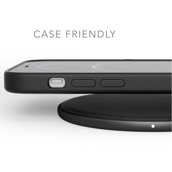 Aura – The Wireless Charging Pad (USB-C-zu-USB-A-Kabel im Lieferumfang enthalten) – Kunstleder Schwarz