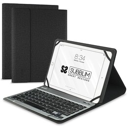 SUBBLIM Keytab Pro Bluetooth custodia con tastiera per tablet 10,1" nera