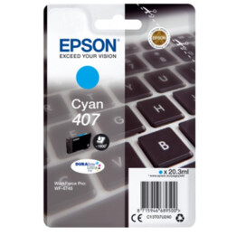 Cartucho de impressora de teclado original Epson 407 - ciano (C13T07U240)