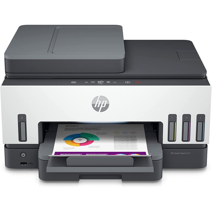 Dispositivo multifunzione a getto d'inchiostro HP Smart Tank 7605 all-in-one (A4, 4in1, stampante, scanner, fotocopiatrice,