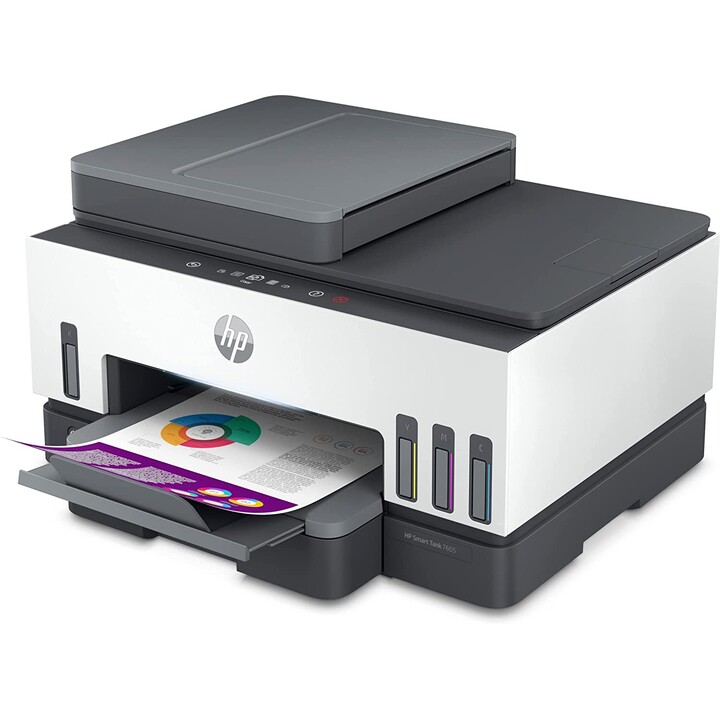 Dispositivo multifunzione a getto d'inchiostro HP Smart Tank 7605 all-in-one (A4, 4in1, stampante, scanner, fotocopiatrice,