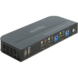 Comutador KVM DeLOCK HDMI com USB 3.0 e áudio