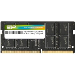 SILICON POWER DDR4 SODIMM Memoria RAM 3200 MHz CL22 8GB (SP008GBSFU320X02) Nero
