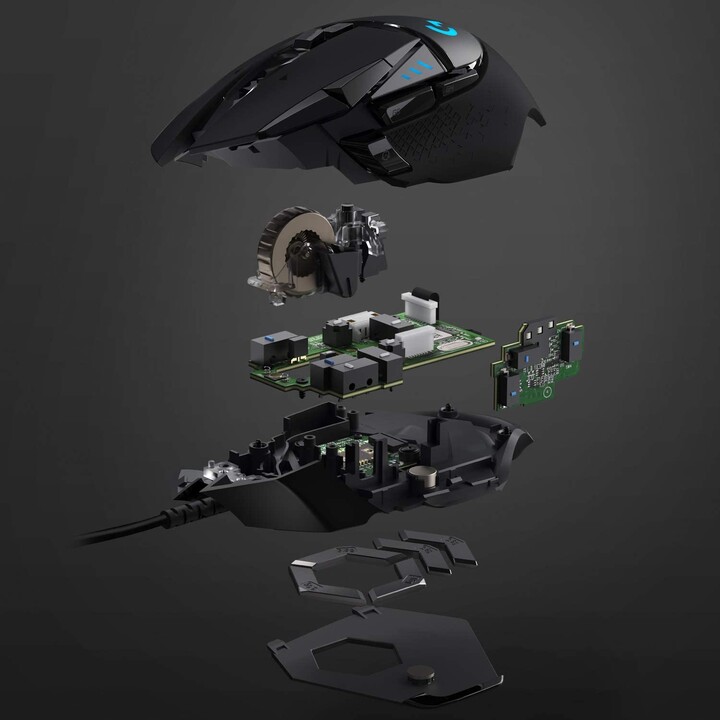 acc. Mouse da gioco Logitech G502 HERO con cavo nero