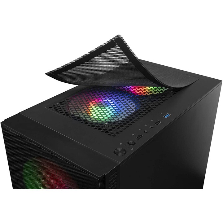CAJA MICROATX MARS GAMING MCZ FRGB NEGRA USB 3.0