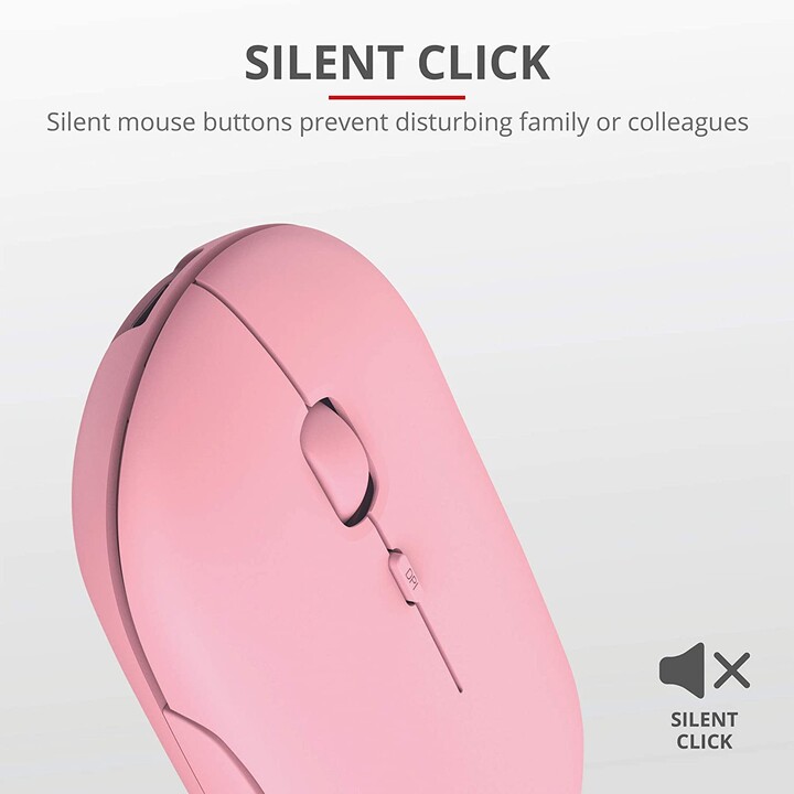 Trust Puck Rechargeable Wireless Mouse Pink