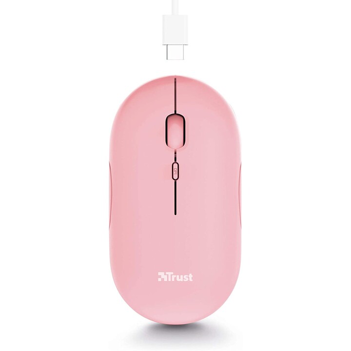 Trust Puck Rechargeable Wireless Mouse Pink