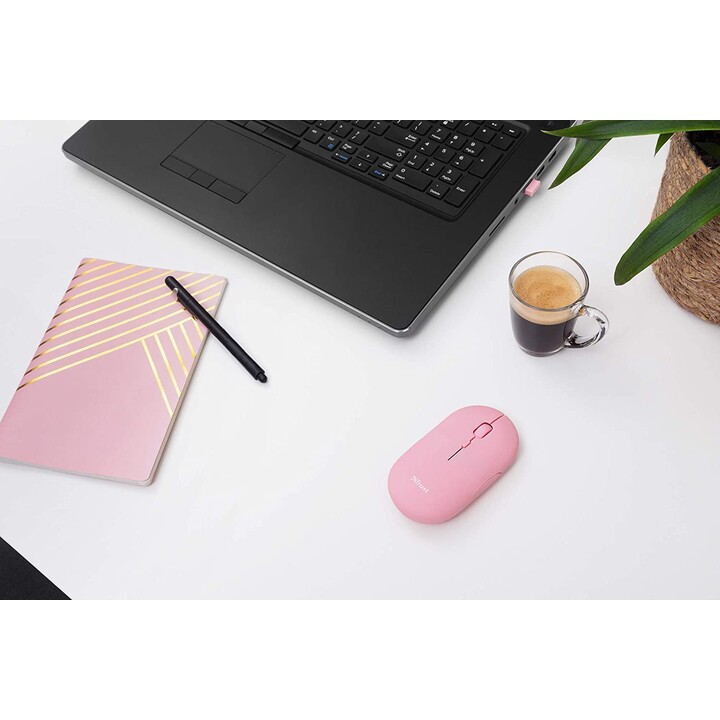 Trust Puck Rechargeable Wireless Mouse Pink