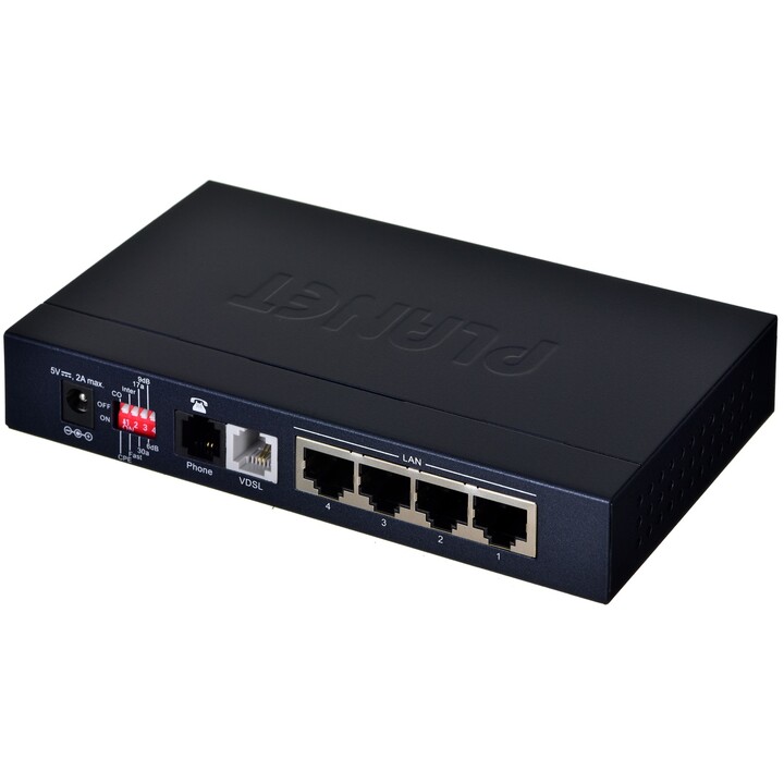 Planet VC-234 switch Gestionado Fast Ethernet (10/100) Negro 1U
