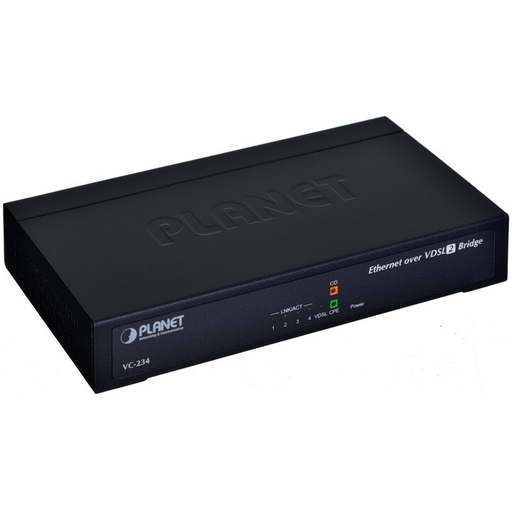 Planet VC-234 Switch Gerenciado Fast Ethernet (10/100) Preto 1U