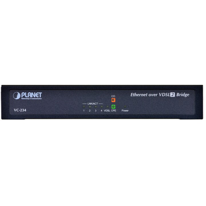 Planet VC-234 commutateur réseau Géré Fast Ethernet (10/100) Noir 1U