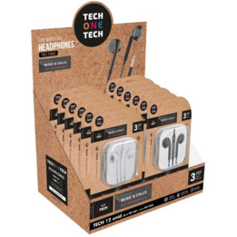 Expositor de Auriculares Tech One Tech EarTECH TEC1003 Blanco Negro