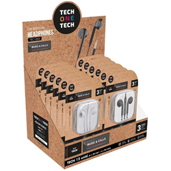 Expositor de Auriculares Tech One Tech EarTECH TEC1003 Blanco Negro