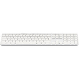 Clavier USB Large Font Clavier USB filaire 110 touches avec 2x USB et capot supérieur aluminium - Français AZERTY