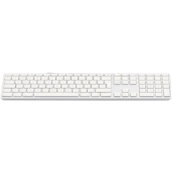 Clavier USB à grandes polices Clavier USB filaire 110 touches avec 2x USB et couvercle supérieur en aluminium - Anglais britanni