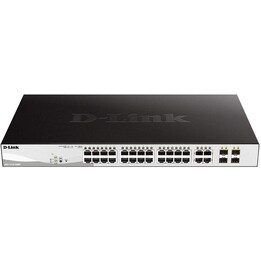 INTERRUPTOR D-LINK 24 PORTAS 10-100-1000 + 4 SFP + POE