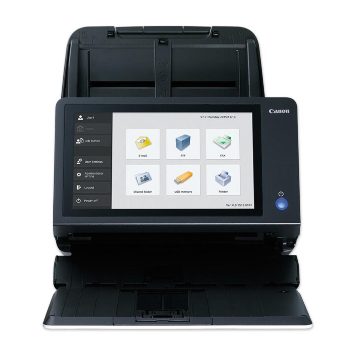 Canon ScanFront 400 Netzwerk-Scanner (A4, 600 x 600 dpi, 45 Seiten/Min., Farbtiefe 8/24 Bit (grau/farbig), Duplex)