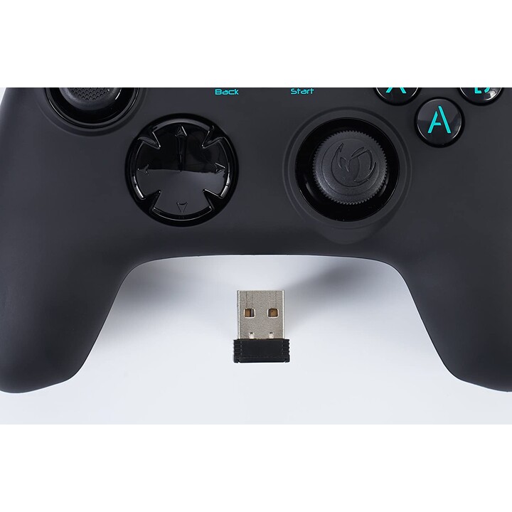 Nacon PC Gaming Wireless Controller GC-200WL (Negro, Inalámbrico, Asimétrico, Dongle USB)