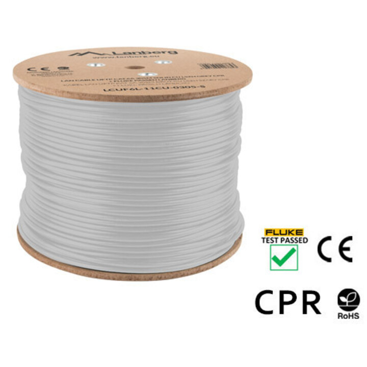 LANBERG CABLE UFTP CAT. 6A 305M WIRE CU LSZH GRAY