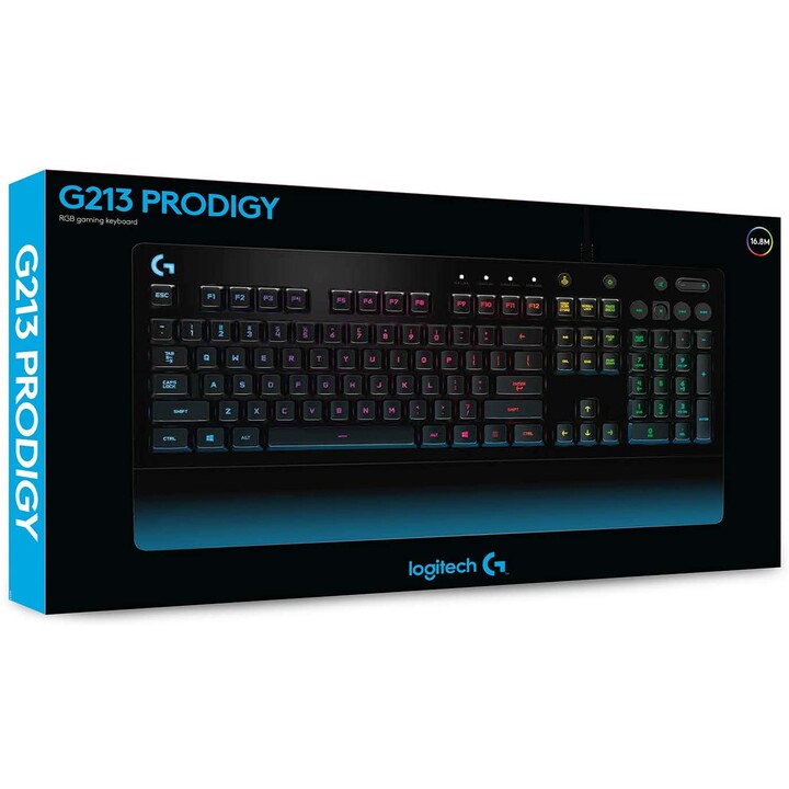 Clavier de jeu Logitech G213 Prodigy RGB (juste ce qu'il faut pour travailler et jouer)