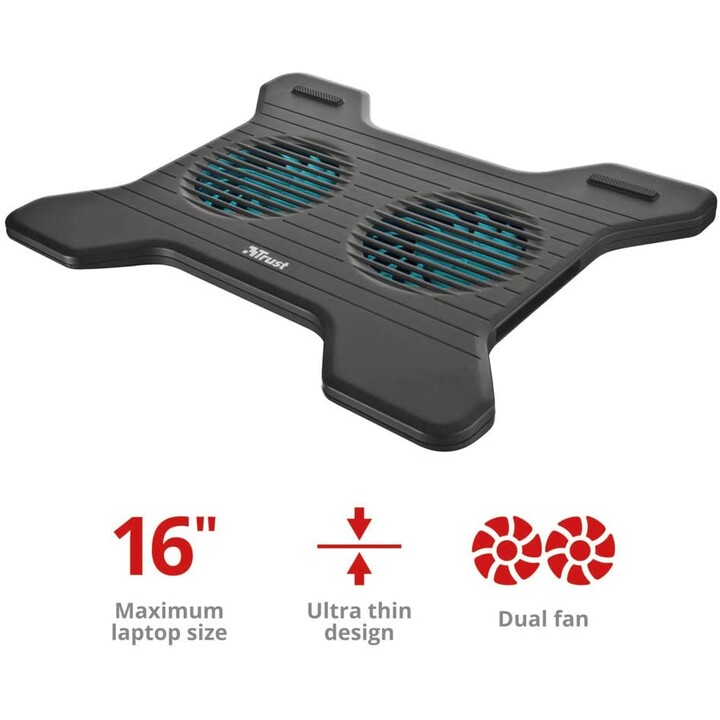 Trust Xstream Breeze soporte refrigerante para portátil negro