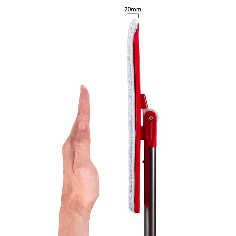 Flat Mop + Bucket + Telescopic Pole + 2 x Microfibre Pad 5.7L Floor Cleaning XXL Set Rotating Head - Imagen 5