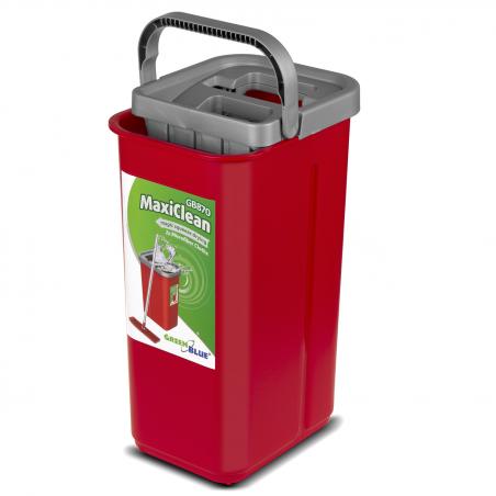 Flat Mop + Bucket + Telescopic Pole + 2 x Microfibre Pad 5.7L Floor Cleaning XXL Set Rotating Head - Imagen 8