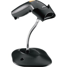Scanner manuale per codici a barre Zebra LS1203 - Kit USB nero (scanner 1D, cablato, standard, incl. supporto, incl. cavo USB)
