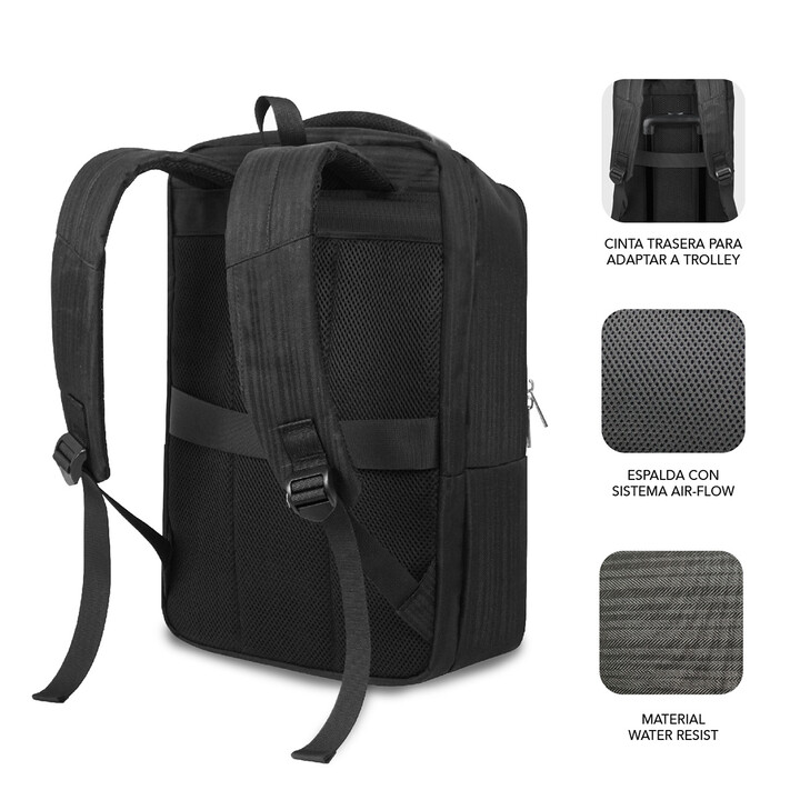 Subblim Business V2 AP RucksackfürLaptops bis 15,6'/ USB-Anschluss/ Schwarz