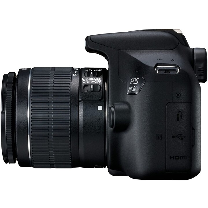 Fotocamera Reflex Canon Eos 2000D +Ef-S 18-55Mm Nera