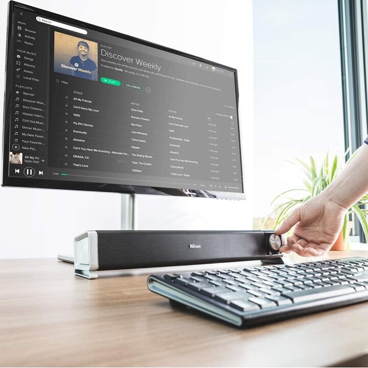 Trust Asto sound bar for PC and TV black