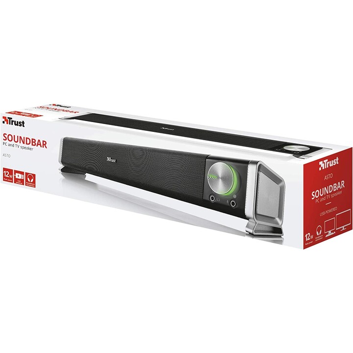 Trust Asto soundbar per PC e TV nera