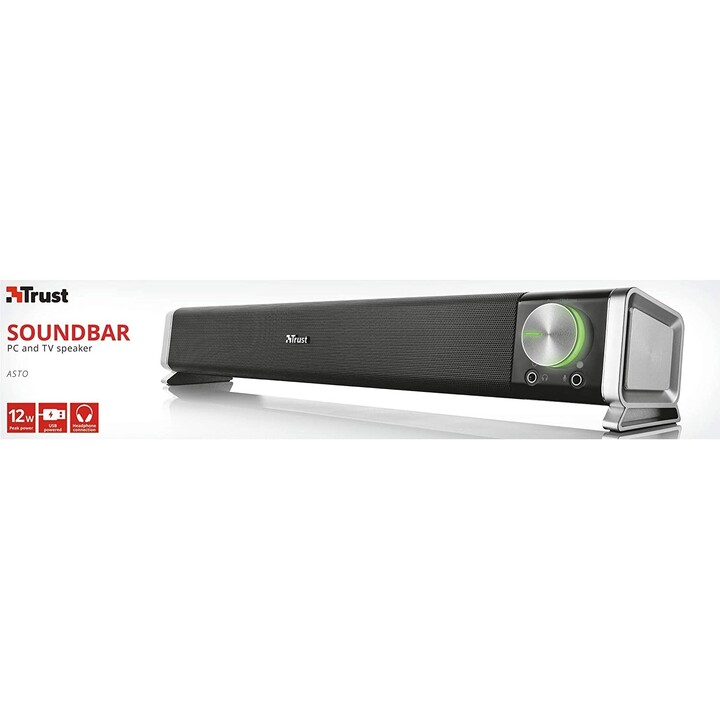 Trust Asto soundbar per PC e TV nera