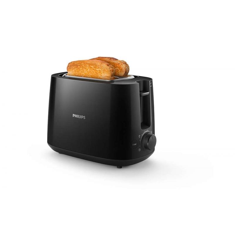 TOSTADORA PHILIPS DAILY 2 SLOT HD2581 800W NEGRO - Imagen 1