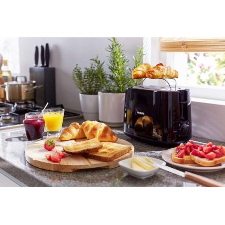 TOSTADORA PHILIPS DAILY 2 SLOT HD2581 800W NEGRO - Imagen 2