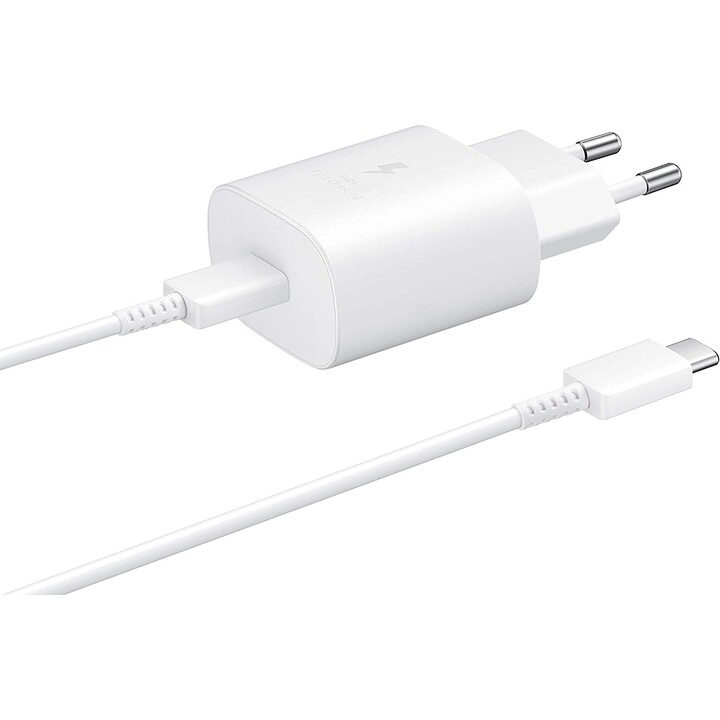 Caricabatterie da parete Samsung EP-TA800XWEGWW/ 1 cavo USB-C + USB-C/ 3A