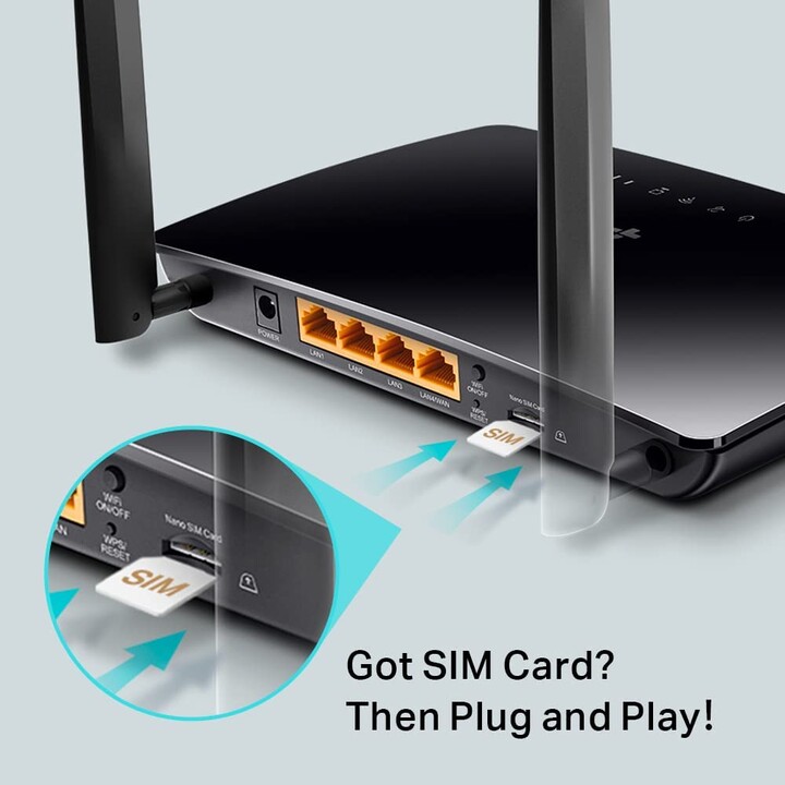 TP-LINK Archer MR200 router inalámbrico Ethernet rápido Doble banda (2,4 GHz / 5 GHz) 4G Negro