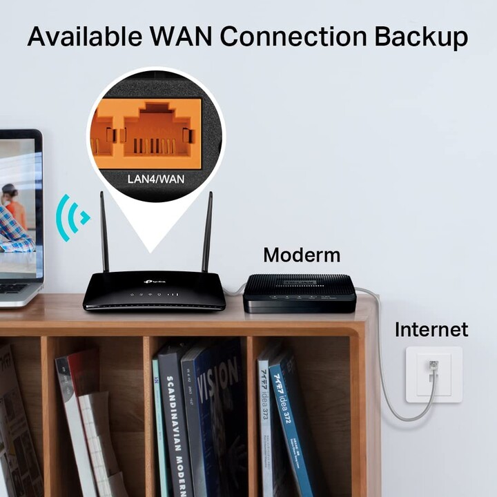 TP-LINK Archer MR200 WLAN-Router Schnelles Ethernet Dual-Band (2,4 GHz/5 GHz) 4G Schwarz