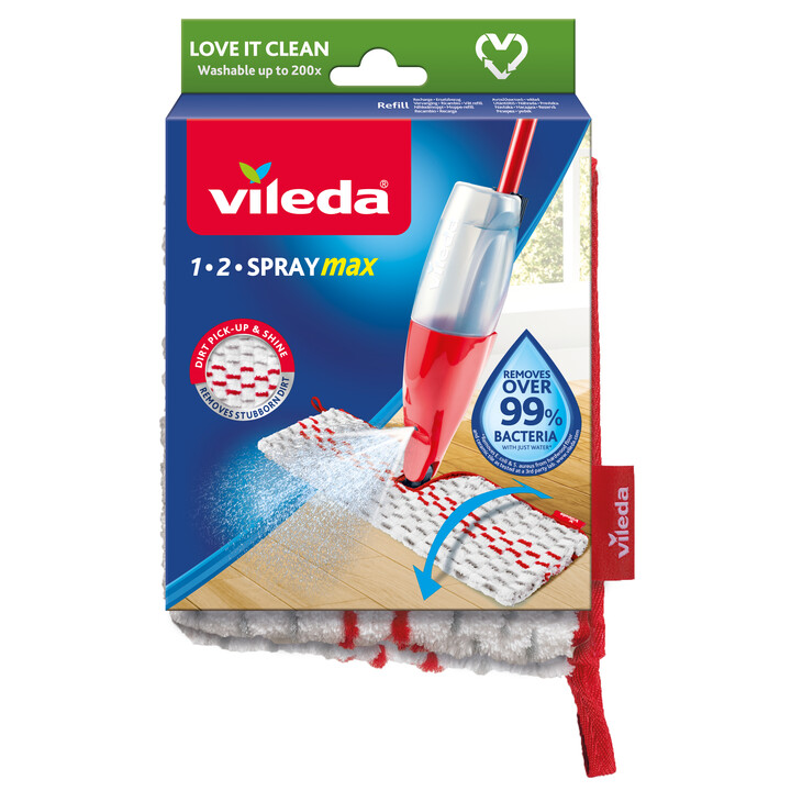 Vileda 1.2 Spray Max Cabezal de fregona Rojo, Blanco