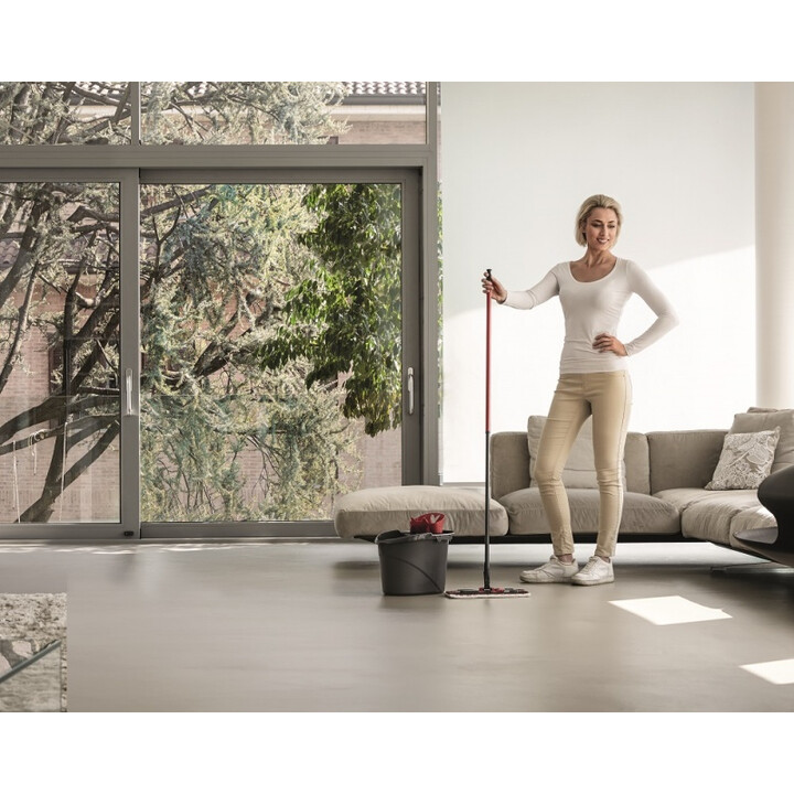 Vileda Ultramax Mop fregona Fibra Húmedo Negro, Rojo