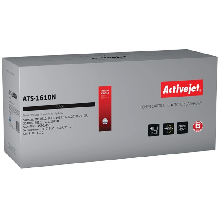 Activejet ATS-1610N TonerkartuschefürSamsung-Drucker; Samsung ML-1610D2 / 2010D3, Xerox 106R01159, Dell J9833 Ersatz; Höchste;