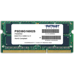Patriot Memory 8GB PC3-12800 módulo de memoria DDR3 1600 MHz