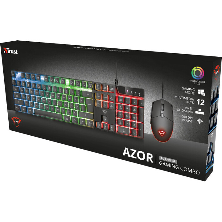 Trust GXT 838 Azor USB keyboard Black