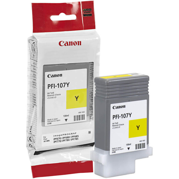 Canon PFI-107Y original Jaune