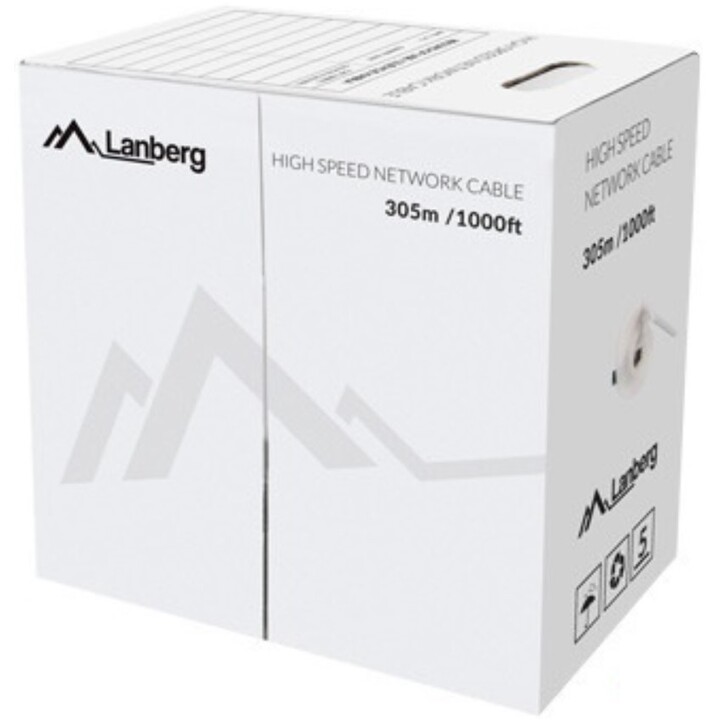 Lanberg CABLE UTP CAT.5E 305M WIRE CU Jaune FLUKE