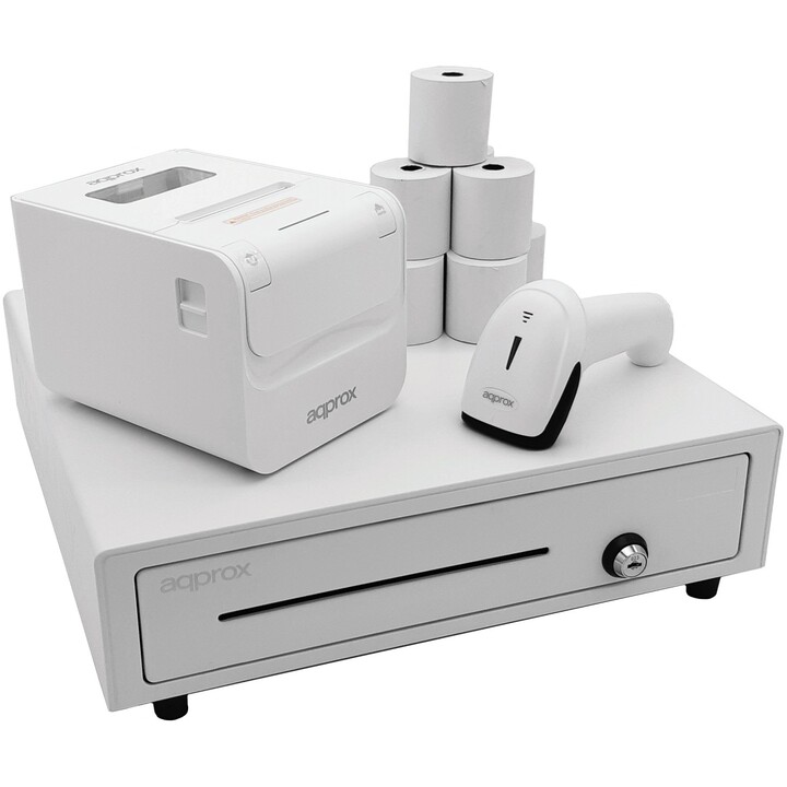 PACKUNG FÜR CA. IMP POS + DRAWER + READER + Weiss PAPER