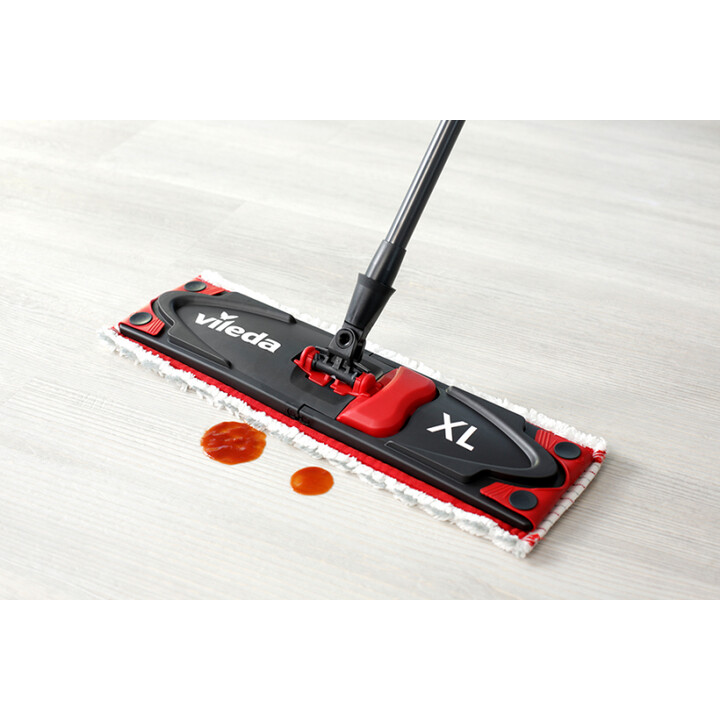 Vileda Ultramat Turbo XL fregona Seca y húmeda Microfibra Negro, Rojo